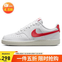 NIKE 女子休闲鞋W NIKE COURT VISION LO NN运动鞋HV5246-100白红 38