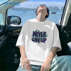 真维斯 纯棉短袖男款夏季2026新款美式潮牌青少年三分袖男士宽松半袖t恤