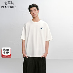 太平鸟 男装T恤BACNF218T 白色 第一批 L