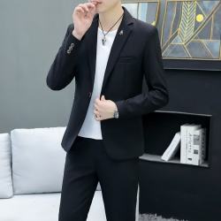 悦景圣 韩版休闲春秋西服套装男士修身商务正装新郎痞帅时尚休闲小西装男