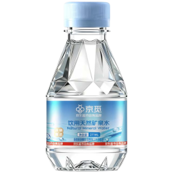 京觅 天然矿泉水211ml*24瓶 小瓶水口袋水 非纯净水