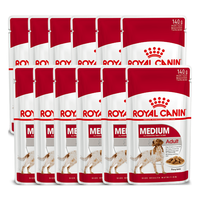 皇家 狗粮 成犬湿粮 中型MEAW 12月以上浓汤肉块140G*10