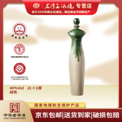 石湾 酒厂集团 40度石湾玉冰烧陶醉珠江2L 白酒礼盒装 40%vol 2L 1瓶 绿色