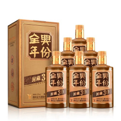 全兴大曲 全兴 浓香白酒 52度 礼盒装送礼自饮酒 婚宴用酒 2025年 500mL 6瓶 全兴年份封藏30整箱