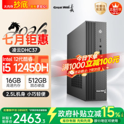 长城 WiFi6 迷你电脑主机  核芯显卡 i5-12450H 512GB 16GB