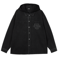 JACK&JONES 225362003 连帽牛仔衬衫 A16深灰 S