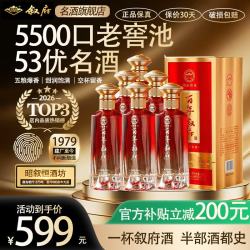 叙府 酒 百年叙府 五粮浓香型白酒 商务宴请接待酒 过年送礼礼盒酒 52度 500mL 6瓶 整箱装