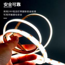 智也 已接入米家APP智能cob无极调光调色小爱同学24v低压线性灯线形灯 两线双色温灯带十米装（一卷）