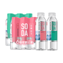 农夫山泉 苏打天然水饮品 白桃+柠檬风味 410ml*6瓶*2包