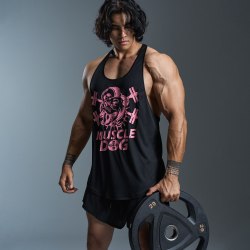 肌肉狗 男款美式健美运动背心