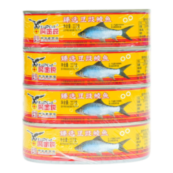 鹰金钱 下饭即食熟食拌饭臻选豆豉鲮鱼罐头227g/罐*4