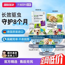 索来多 猫体外驱虫项圈8个月预防驱除蜱虫跳蚤拜耳驱虫药