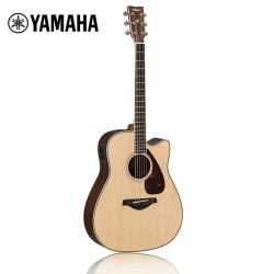 YAMAHA FGX830C 电箱款 实木单板 初学者民谣吉他 缺角吉它 41英寸原木色