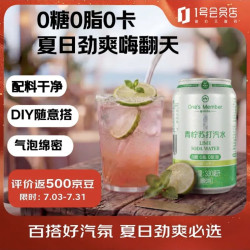 1号会员店 青柠味苏打水  0糖0脂0卡 330ml*24罐整箱