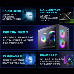 雷神 黑武士·猎刃Pro i7-14700HX RTX5060 16GB 台式机