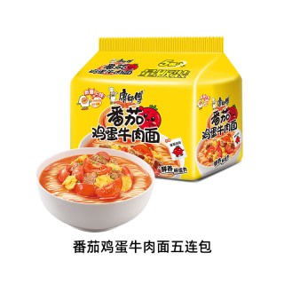 康师傅 番茄鸡蛋牛肉面 5袋