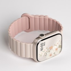 匠戴 适用苹果S11手表iwatch10表带applewatch9磁吸SE3硅胶Ultra3男2智能S8女高级感7质感6女款运动秋冬腕表带