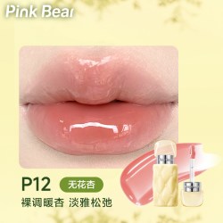 Pink Bear pinkbear皮可熊丰唇蜜唇釉水光镜面口红女裸色唇油