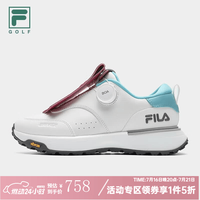 FILA 何沐妮同款软钉高球鞋女高尔夫运动球鞋女-五折 明亮白/卡普里蓝-SD 35.5