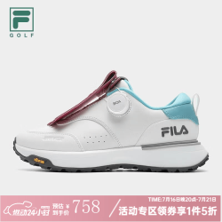 FILA 何沐妮同款软钉高球鞋女高尔夫运动球鞋女-五折 明亮白/卡普里蓝-SD 35.5