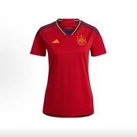 adidas 西班牙国家主场球衣拼色条纹复古球衣 女款