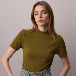 Scotch & Soda SCOTCH&SODA 气质简约纯色修身短袖罗纹T恤上衣