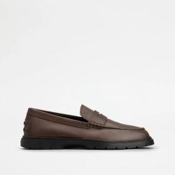 TOD'S 男士皮革横条乐福鞋厚底皮鞋单鞋休闲男鞋