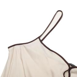 Massimo Dutti 缎面镶边吊带连衣裙