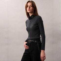 LANVIN 女士春秋款绵羊毛套头休闲针织衫