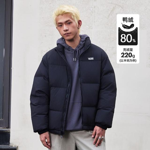 VANS 官方 男女情侣羽绒夹克立领经典LOGO