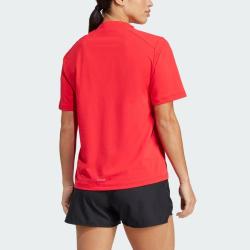 adidas 字母V领休闲时尚运动T恤 女款