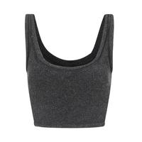 限尺码：alexanderwang ALEXANDER WANG 女士绵羊毛卷边加厚保暖针织背心