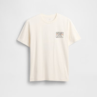 Gap 男女装2026春季新款纯棉logo印花圆领短袖T恤上衣美版889460 象牙白 S 美码 M亚洲码175/92A