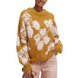 Scotch & Soda SCOTCH&SODA 简约时尚宽松针织花卉针织圆领毛衣