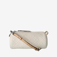 TORY BURCH T Monogram 品牌徽标鹅卵石纹圆筒包