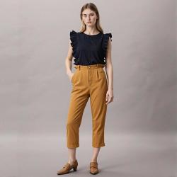 Scotch & Soda SCOTCH&SODA 休闲简约荷叶边结构背心无袖衬衫