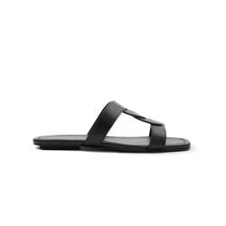 STUART WEITZMAN IBIZA SLIDE黑牛皮凉鞋