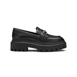 STUART WEITZMAN OWEN BUCKLE ULTRA LUG LOAFER黑牛皮乐福鞋