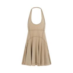 ZARA 做旧毛边背带休闲度假连衣裙