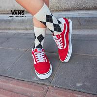 VANS 官方 Brooklyn LS新年红简约复古女鞋帆布鞋