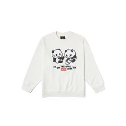 VANS 官方男女情侣纯棉套头卫衣可爱熊猫