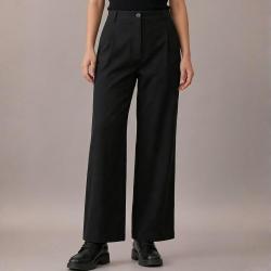 ZARA 女式经典简约休闲高腰直筒休闲裤