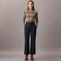 限尺码:ZARA 女士时尚潮流纯色简约竖纹设计感日常通勤百搭休闲直筒裤