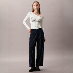 ZARA 女士时尚潮流纯色简约日常百搭设计感休闲宽松长裤
