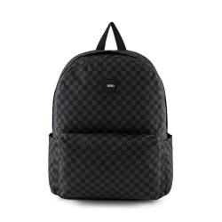 VANS 官方 情侣背包双肩包黑灰棋盘格帅气拼色书包