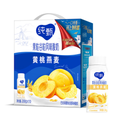 纯甄 黄桃燕麦利乐冠风味酸奶200g*10瓶*2提