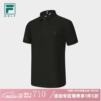 FILA 男子针织短袖POLO衫 高尔夫运动防晒上衣