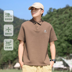 布衣传说 男士短袖POLO衫 咖色b M