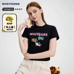 NVG·YOUNG 意大利小帆船 棉质女士夏圆领短袖T恤