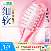 狮王 细齿洁晶彩软毛牙刷 2支
